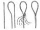 συνέλευση σφεντονών σχοινιών καλωδίων 12mm, συνδεμένη χέρι σφεντόνα σχοινιών καλωδίων