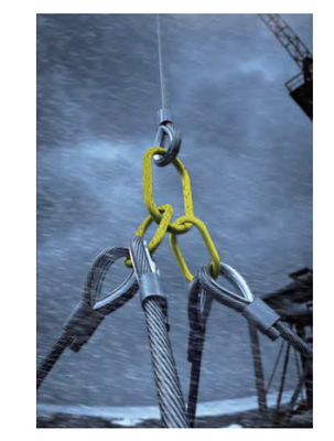 Ζυγισμένο χάλυβα 48mm 4 Way Wire Rope Slings Lift Sling